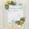 2pcs Artificial Wedding Arch Flowers for Wedding Sign (Sunflower) 4"D x 3"W x 1"H
